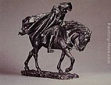 Jean-louis Ernest Meissonier Canvas Paintings - Marshal Ney on Horseback Fighting the Wind